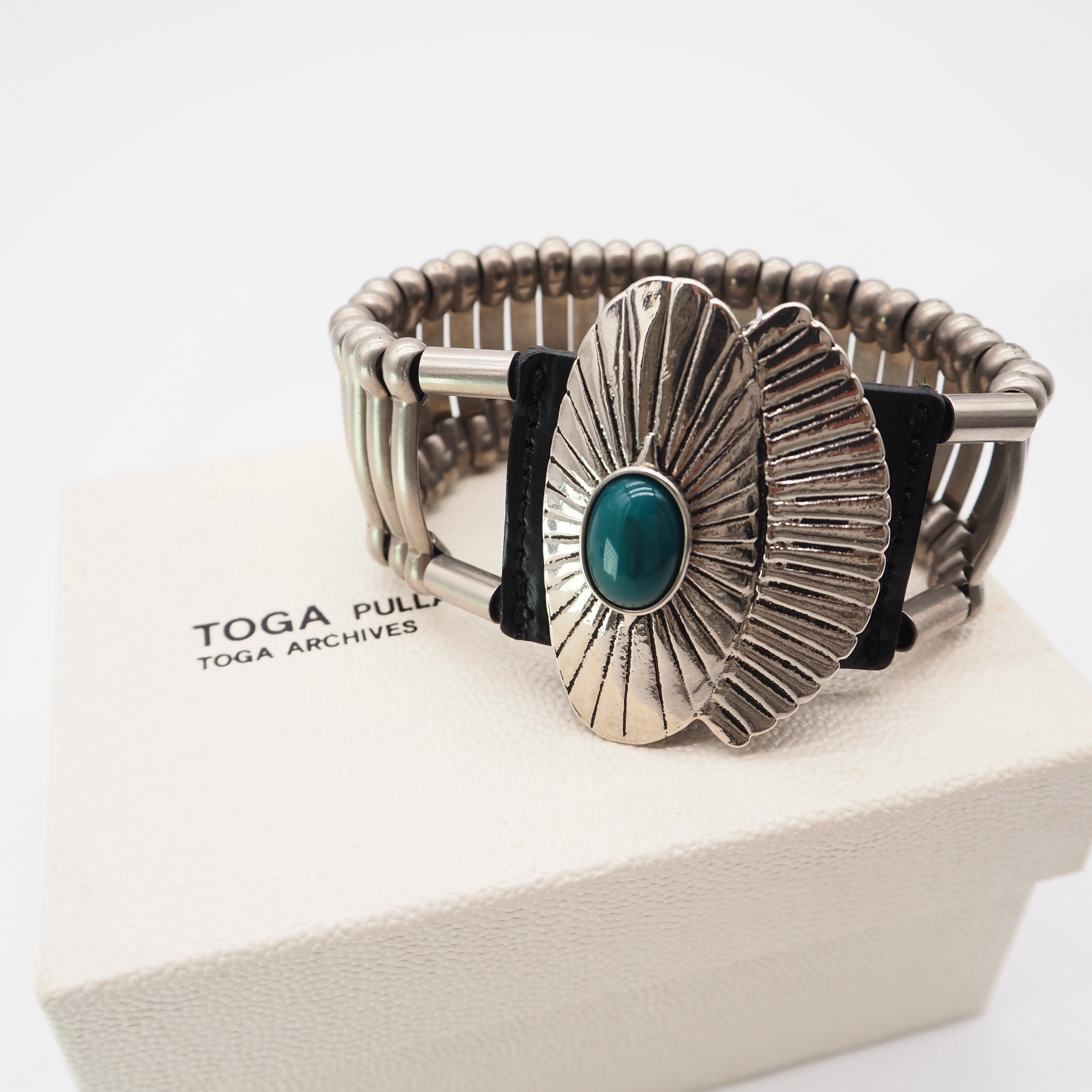 TOGA レザーメタル ブレスレット ステンレス トーガ 付属品付き