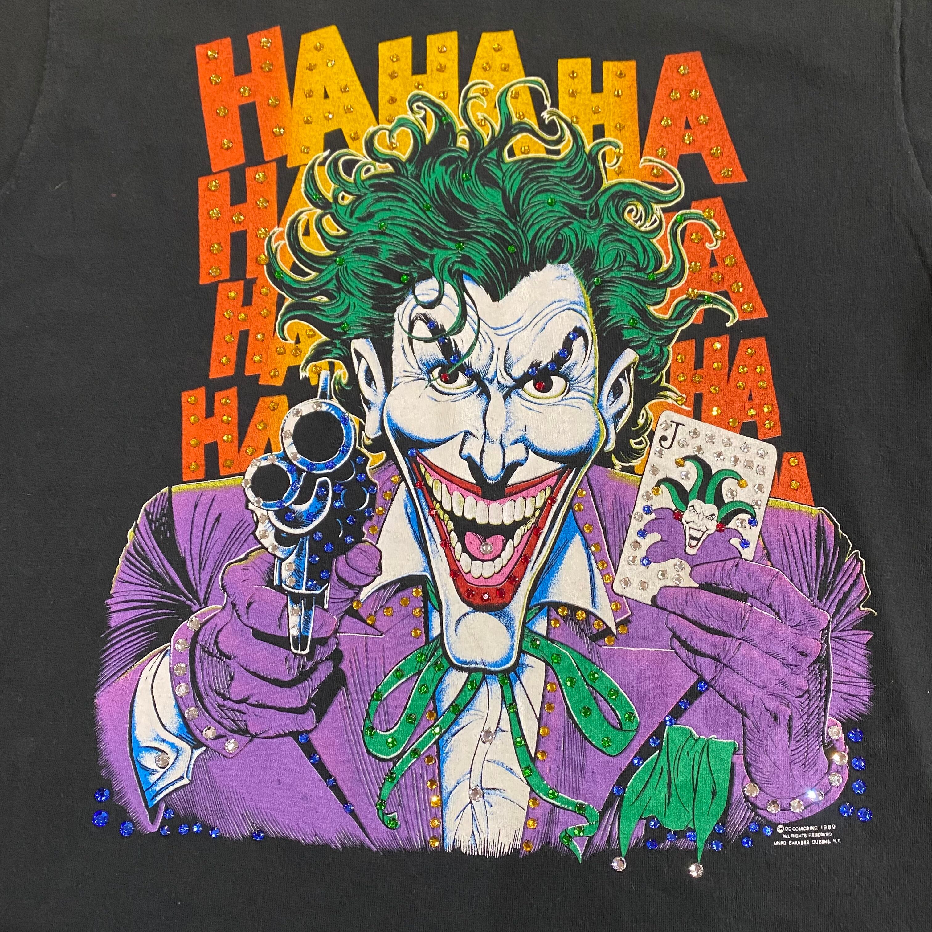 〜90年代 USA製 size：XL【 JOKER 】ジョーカー プリントTシャツ プリントT キャラクターTシャツ キャラT 黒 古着 古着屋  高円寺 ビンテージ