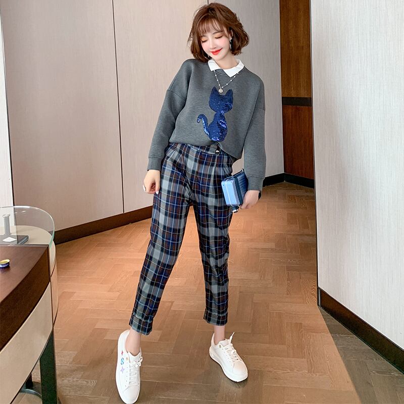 ハイウェストウェストカジュアルパンツ ウィンター 冬物 MIUCO16568690184