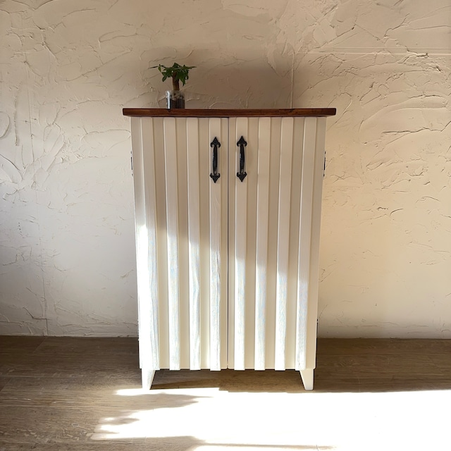 北欧 風 キッチンカウンターB フレンチシャビー 収納ボックス　キッチンラック