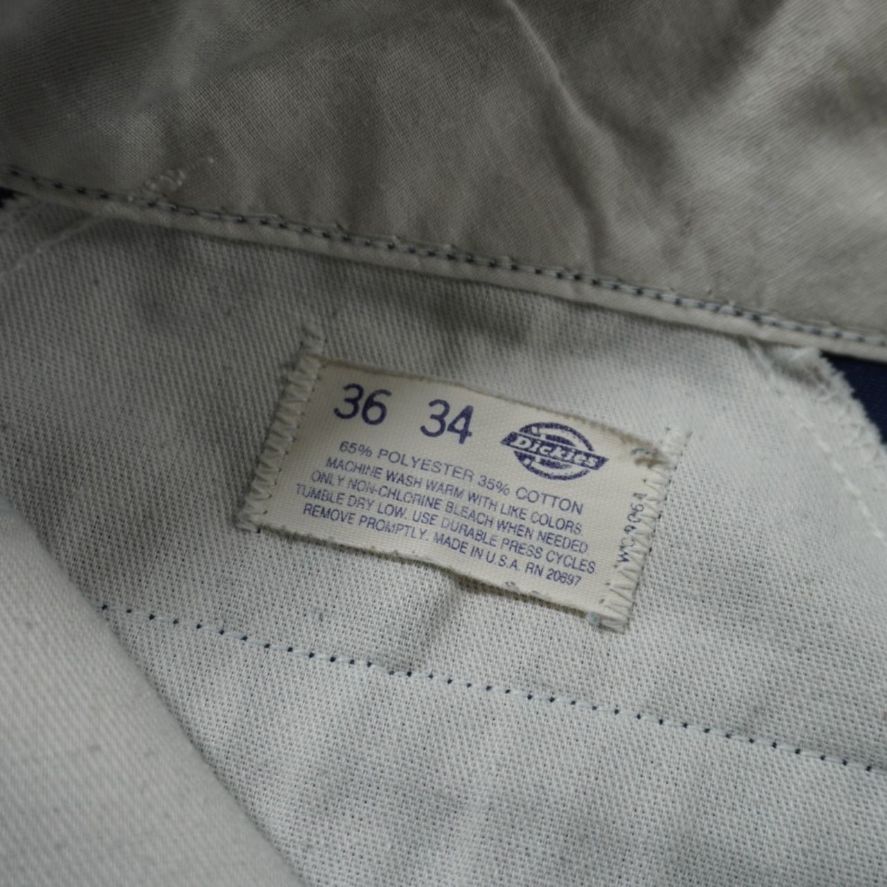 80s Dickies 874 work pants made in USA navy W36L33 古着 - 6