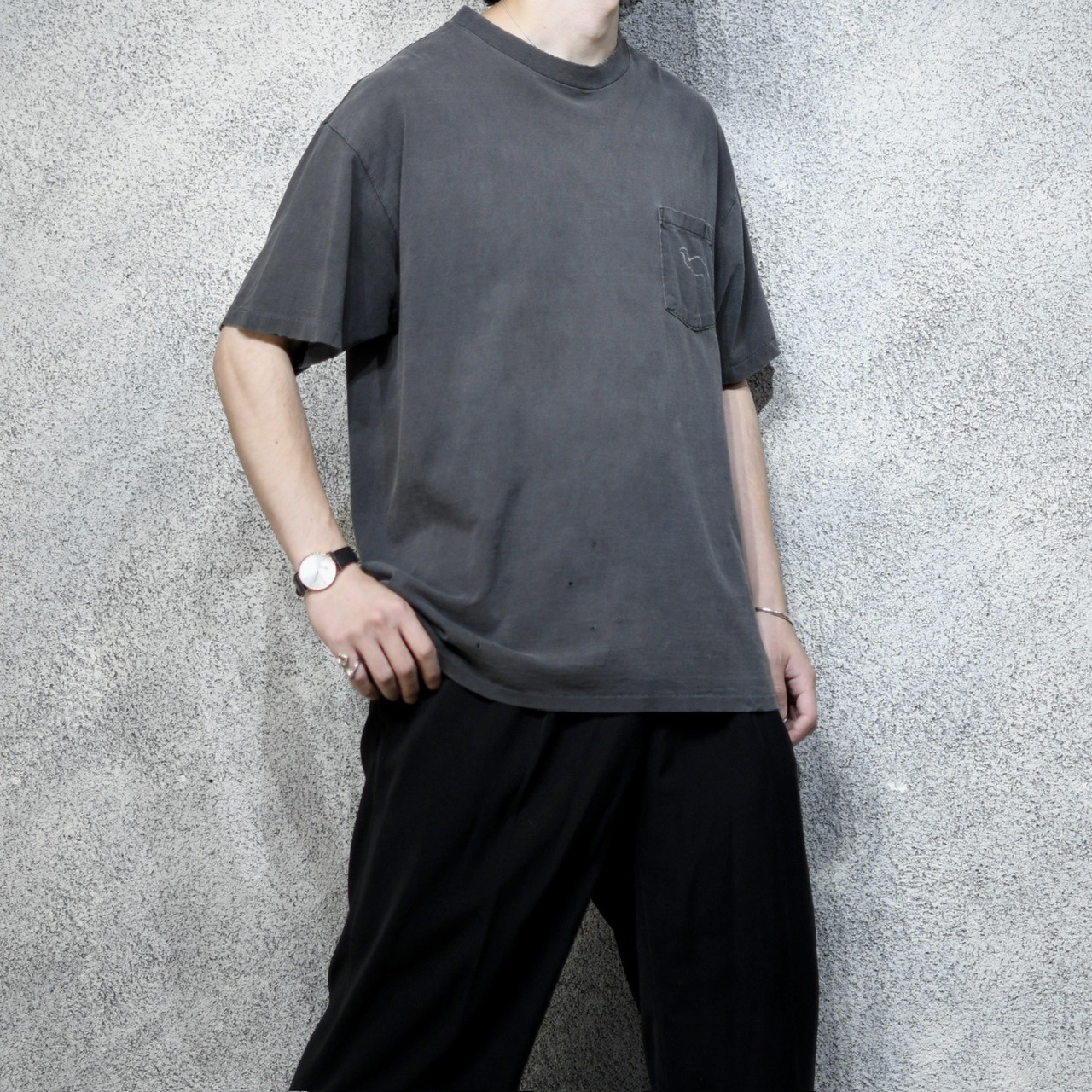 90's CAMEL fade boro pocket tee