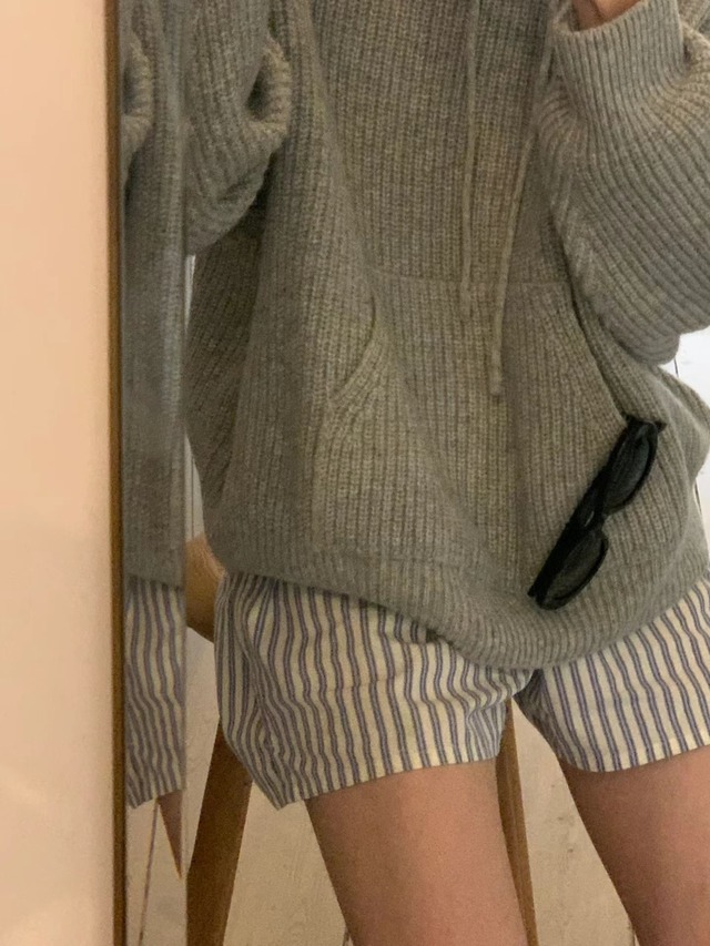 (OUNCE) dover hatchi hood  knit / 2color