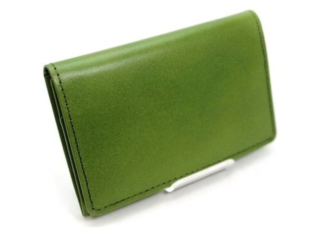 102519バンタンレザーササマチ名刺入れ（グリーン）