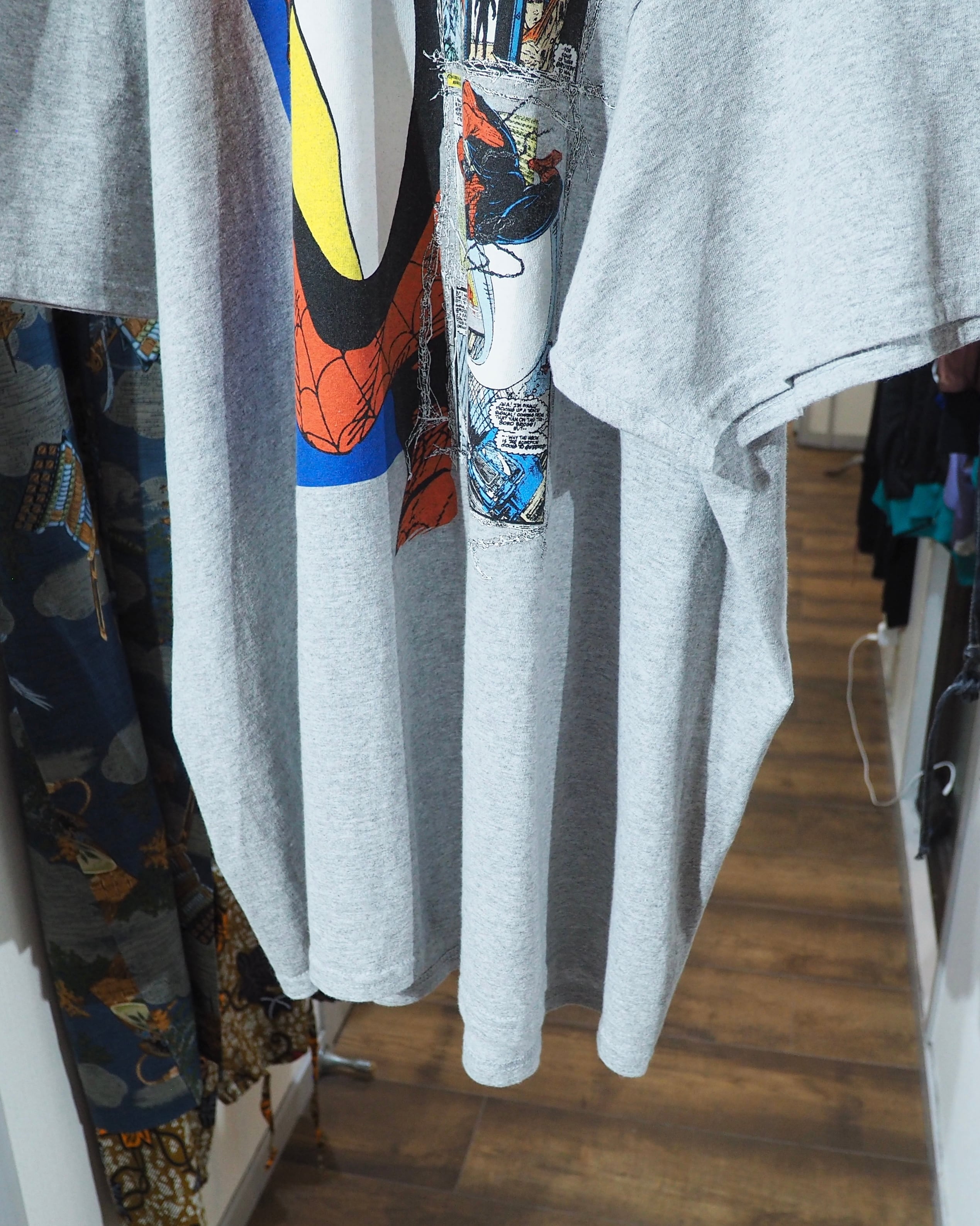" MARVEL - Spider-Man " Comic printed Over silhouette SS Tee