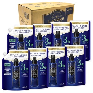 【特価処分】ラボン(Lavons) 柔軟剤 特大 ラグジュアリーリラックス 詰め替え 3倍サイズ 1440ml×8個