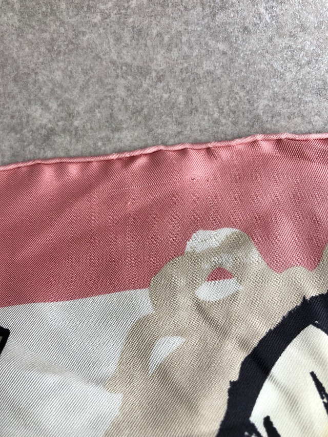 Christian Dior クリスチャン ディオール スカーフ ピンク シルク vintage ヴィンテージ オールド fcmd3y