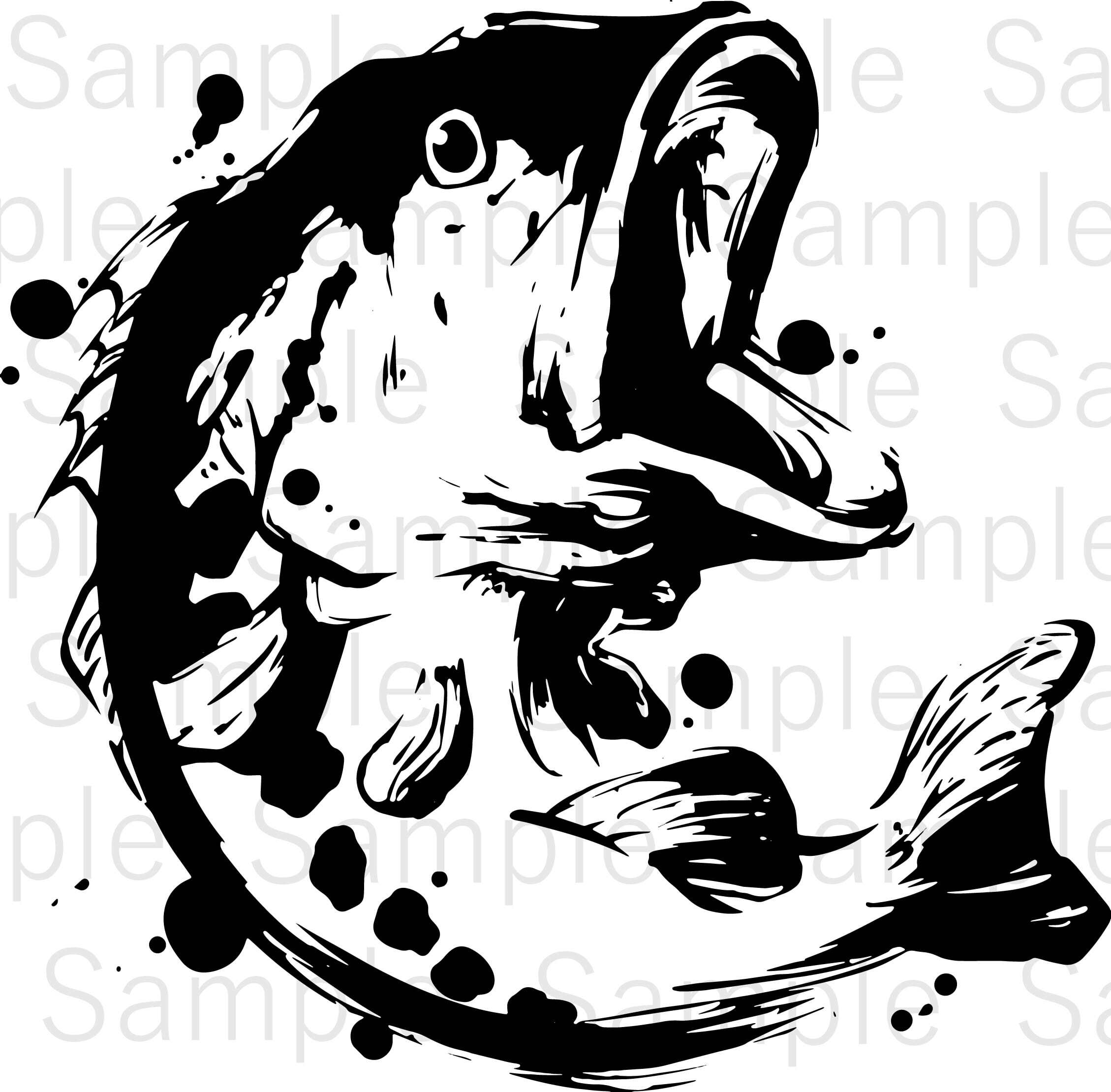 ブラックバス（Leaping Bass） | デジタル墨絵処（Digital Sumi-e Studio）