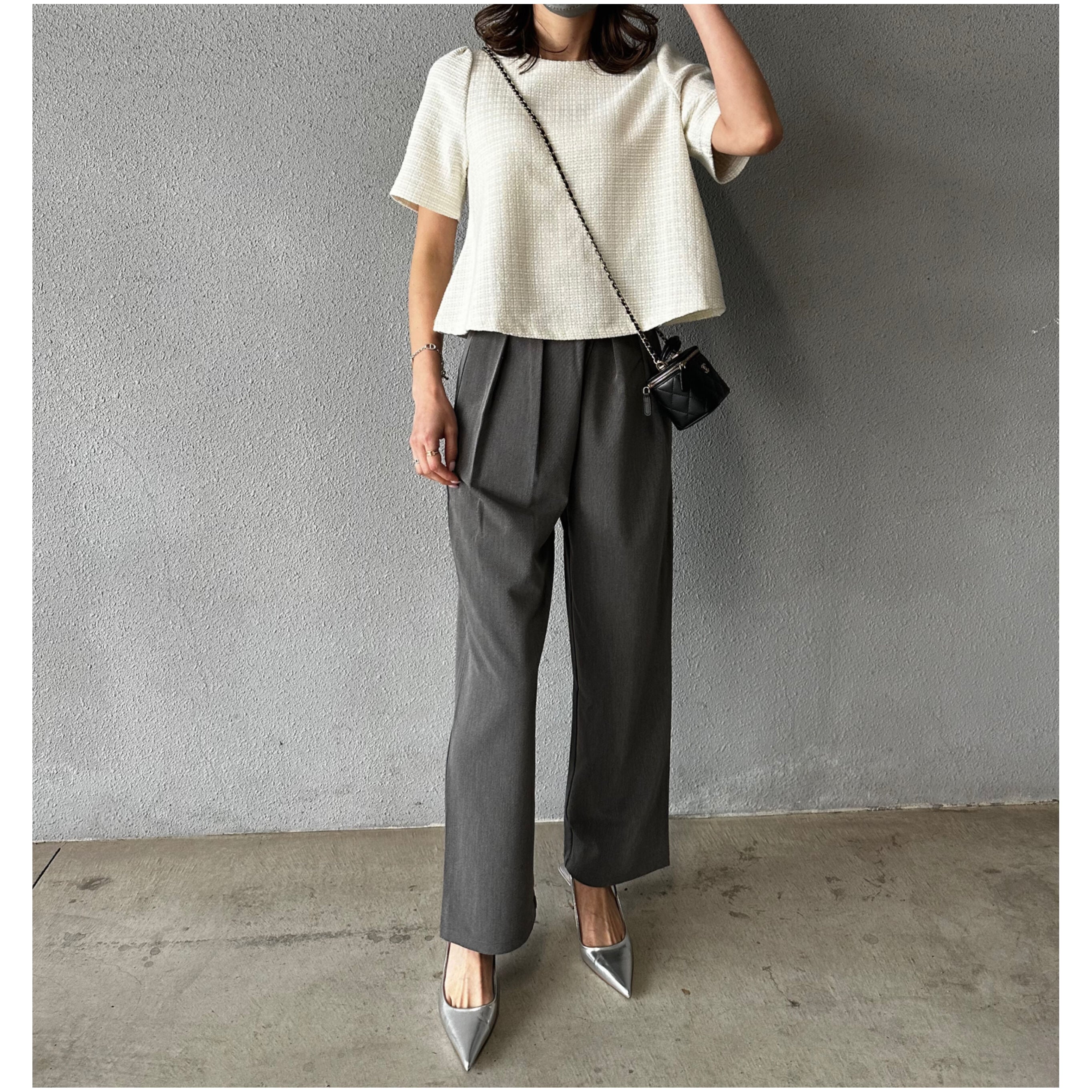 ◆予約◆アジャスタブルウエストワイドパンツ(ご注文から1-2週間程でお届け)