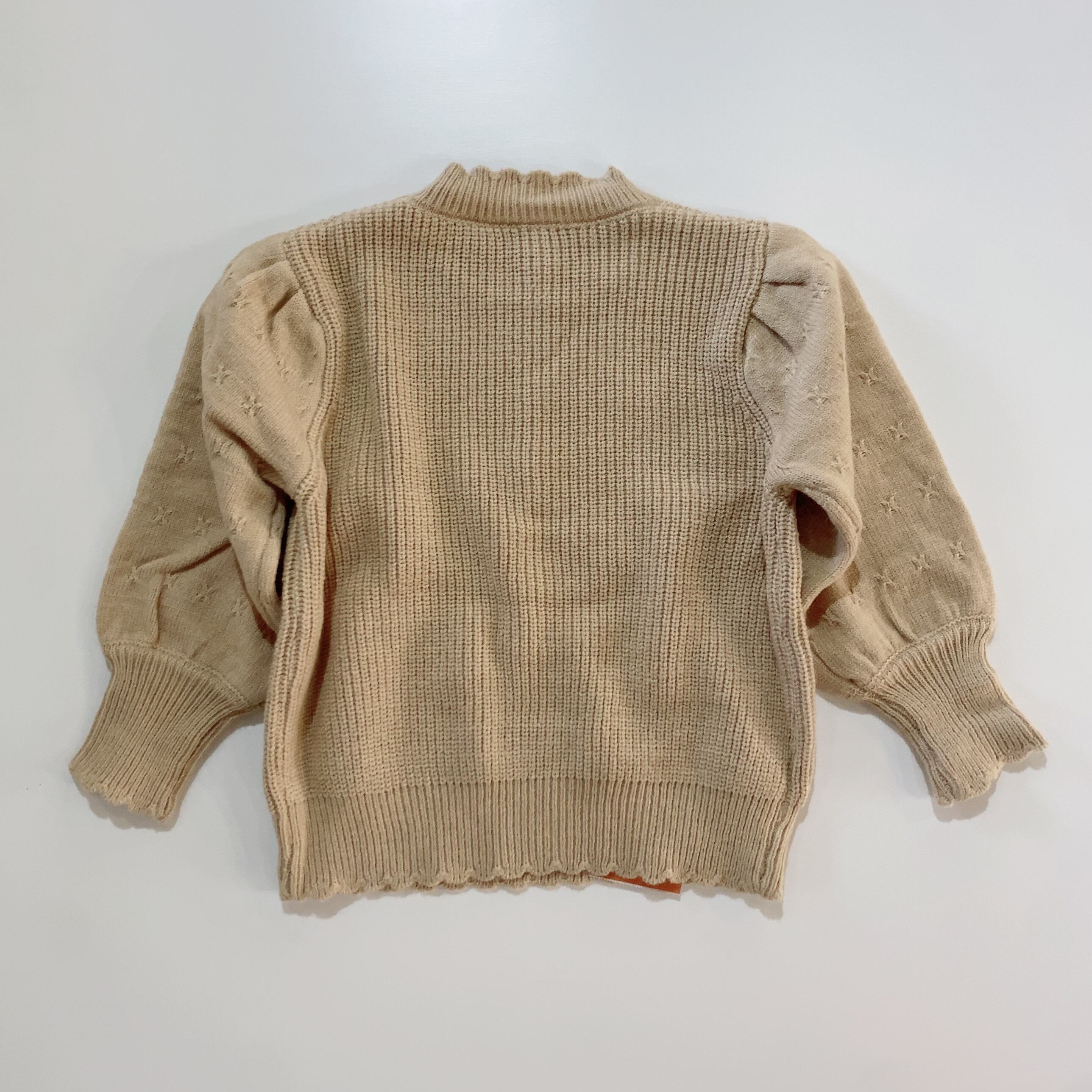 90,100cm　パフスリーブ薄手ニット