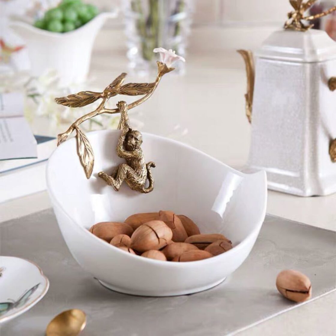 高級果物皿 盛り皿 お菓子皿 フルーツプレート、花柄豪華～果物カゴ お  