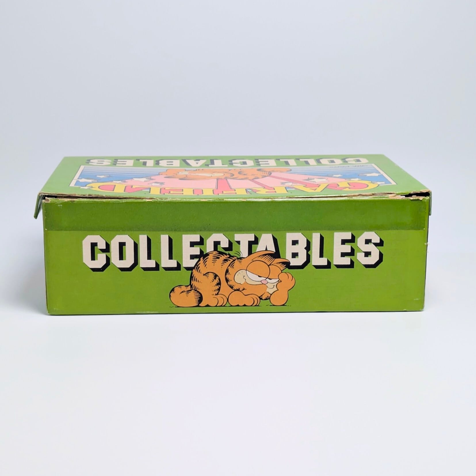 ☆ VINTAGE 1980年代初期 ☆【 Garfield ( ガーフィールド ) 】『 GARFIELD COLLECTABLES 』 収納箱 / ディスプレイボックス / お道具箱 / ステーショナリー 〚アメリカン雑貨 アメトイ〛