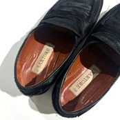 フランス製 SARTORE サルトル ハラコ レザー コインローファー 8 1/2 (41 1/2 A)/ブラック/メンズ