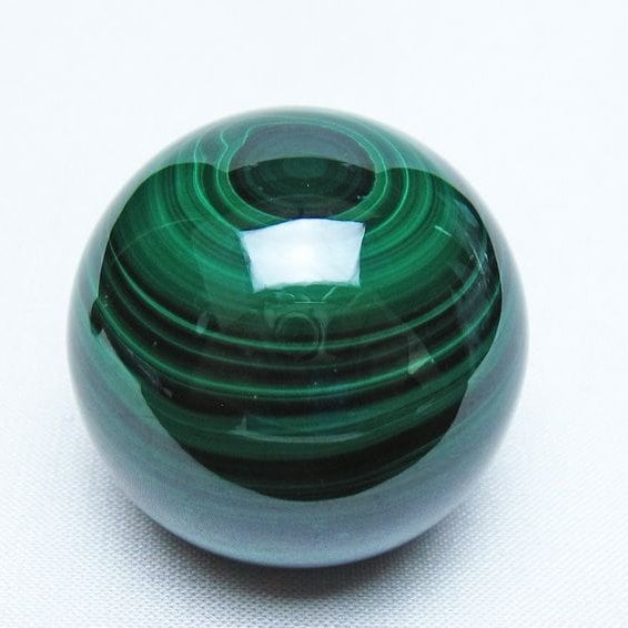 マラカイト 丸玉 40mm スフィア 置物 一点物 141-8294