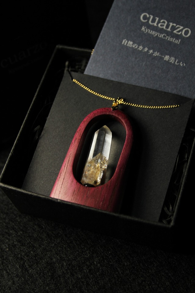 【322】大分クリスタルまりも パープルハートペンダント