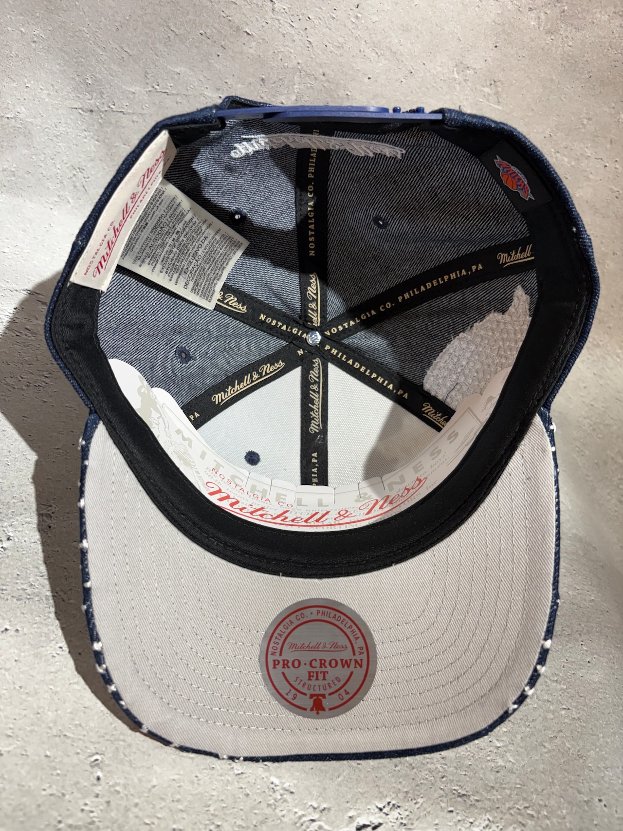 Mitchell&Ness/ミッチェルアンドネス NBA ニューヨーク・ニックス デニム キャップ