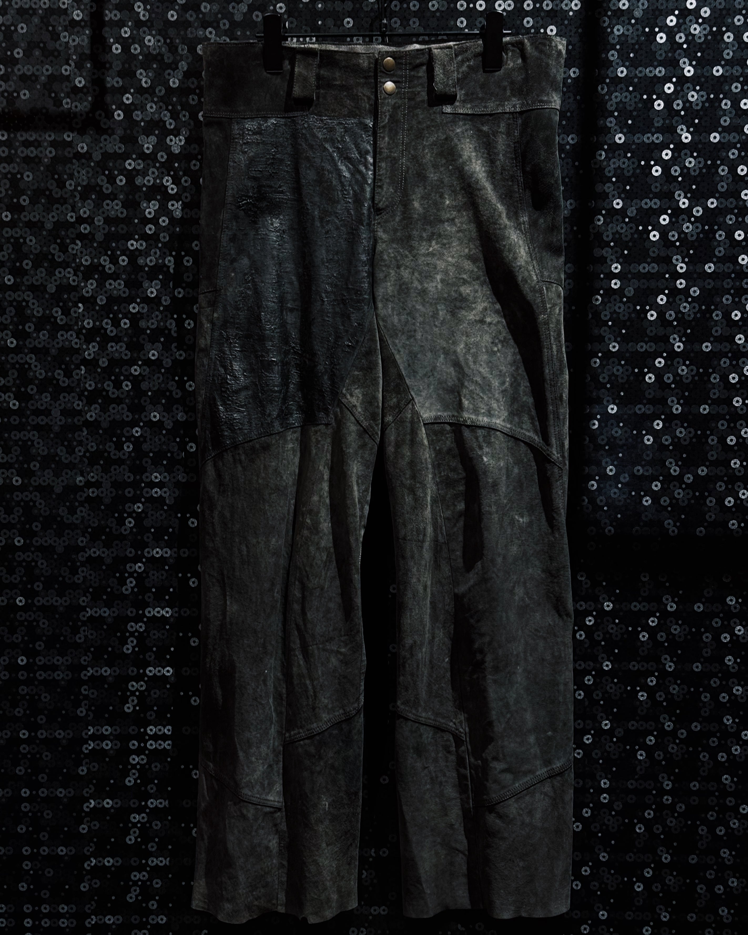 【ÆIEM】“渇”“歪” asymmetrical switching pants