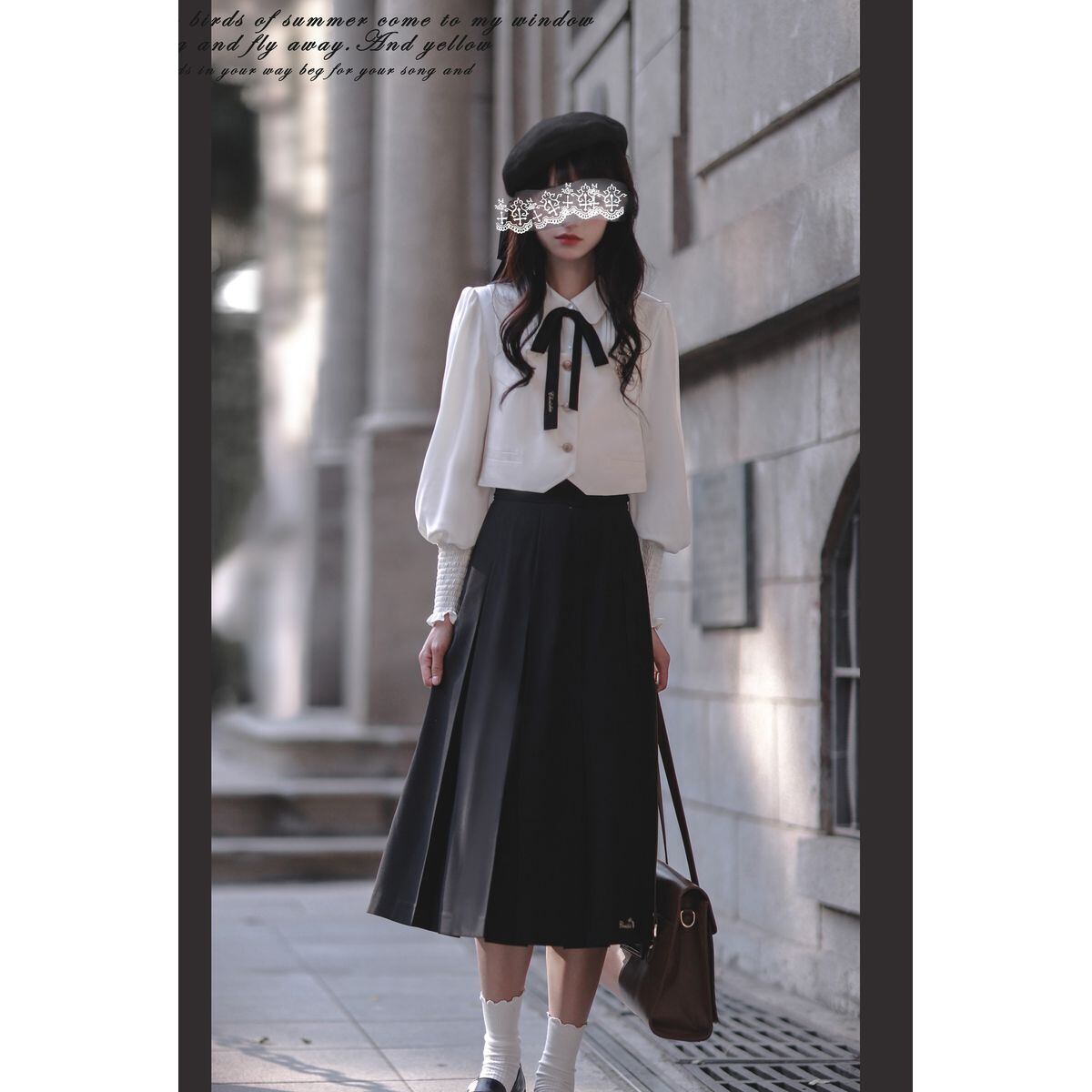 ケープ付きロングスカートセットアップ：ベスト | Maiden 