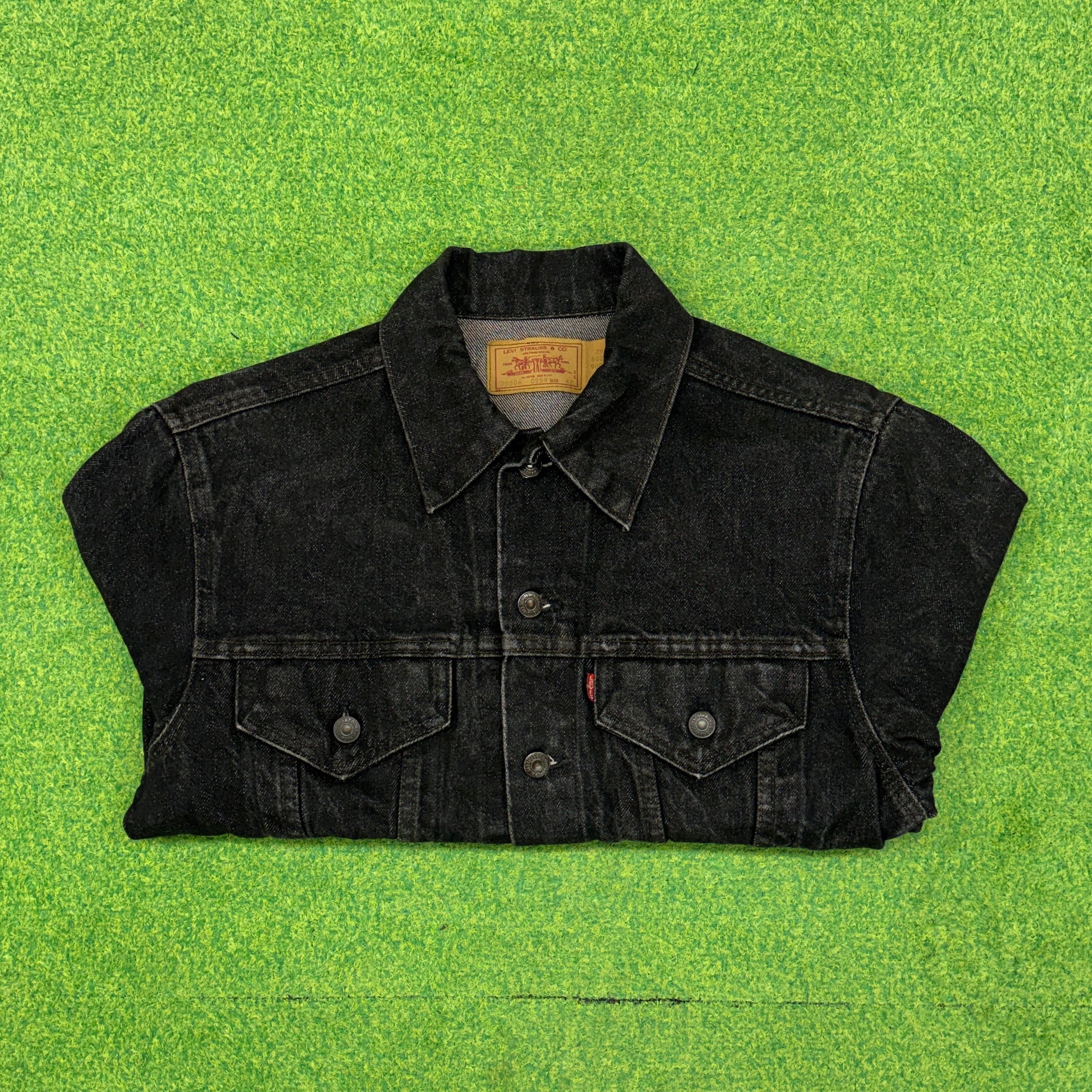 80'S LEVI'S 70506-0259 BLACK DENIM JACKET （VERY GOOD CONDITION