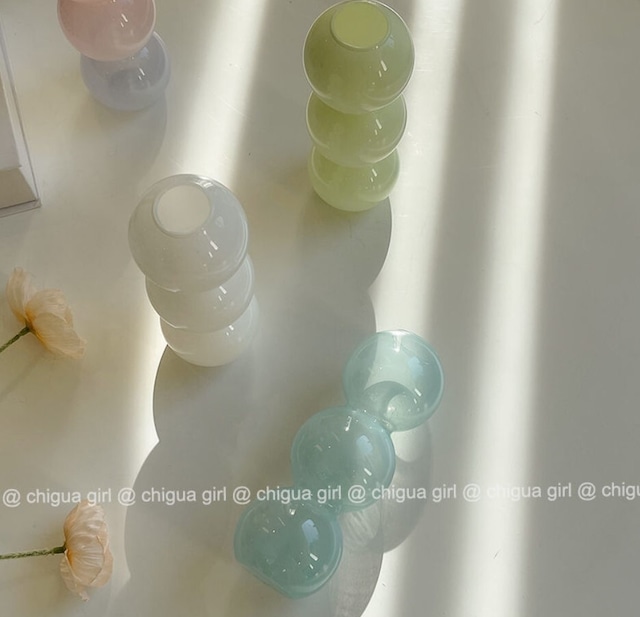 【お取り寄せ】★5色★ インテリア ins 韓国風 花瓶 装飾 アート ガラス花瓶 撮影道具
