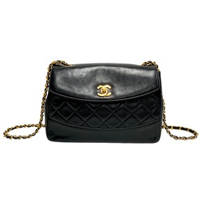 ※Reserved items※　CHANEL シャネル シングルチェーンショルダーバッグ ラムスキン ブラック 9040-202212