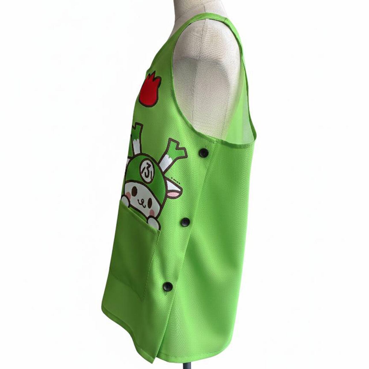 ふっかちゃんエプロン / ノーマル:黄緑 | ふっかちゃんグッズ通販/深谷