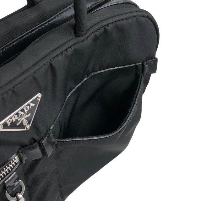 PRADA プラダ ハンドバッグ ブラック トライアングルロゴ カデナ ナイロン ミニボストン vintage ヴィンテージ オールド a5w87e