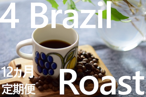 ［ 送料込 ］【12か月定期便】4種飲み比べ・豆が教える焙煎の秘密。ブラジル4焙煎 ローストセット