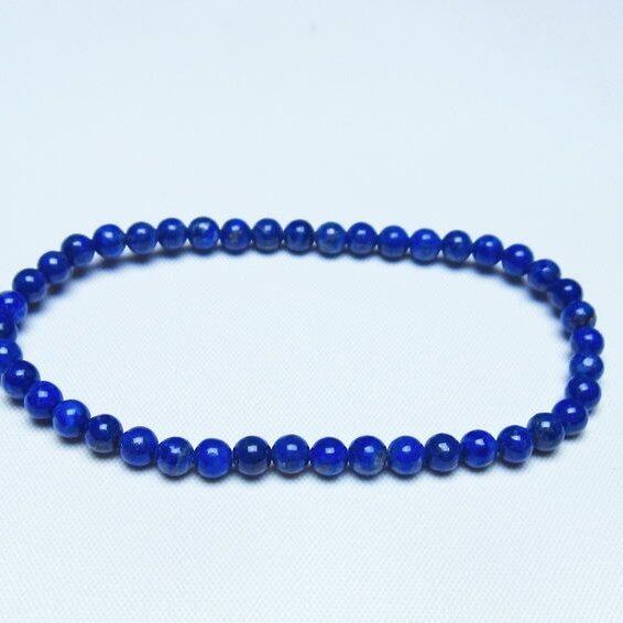 ラピスラズリ ブレスレット 4mm 一点物 メール便可 [M便 1/10] 111-48357
