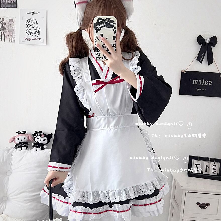 ロリータファッション通販 SEASONZ 和風メイド服 ワンピース ロリータファッション通販 SEASONZ 和風メイド服 ワンピース
