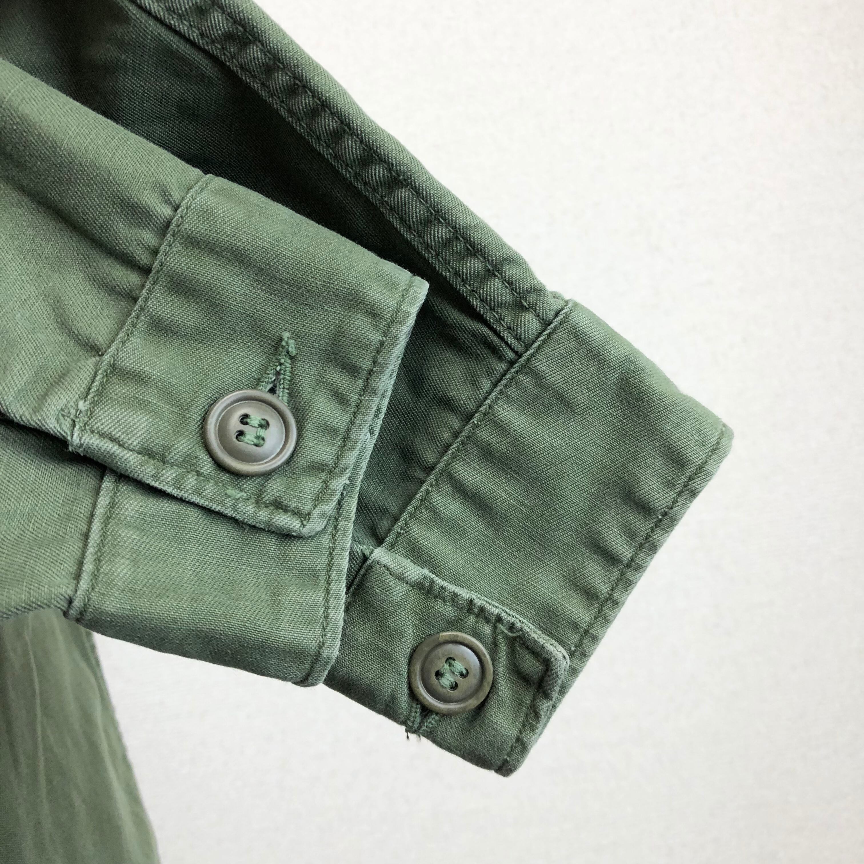 60s US ARMY 』 ワッペンミリタリー ユーティリティ シャツ USED 古着