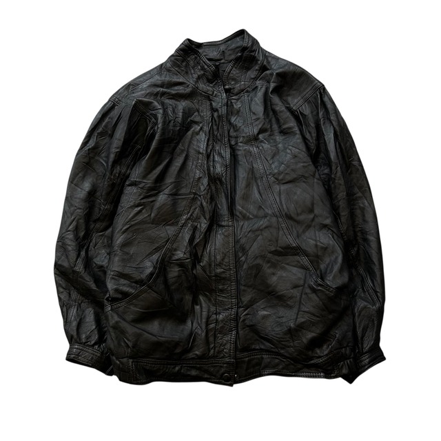 【古着】unknown Leather Jacket （Black）