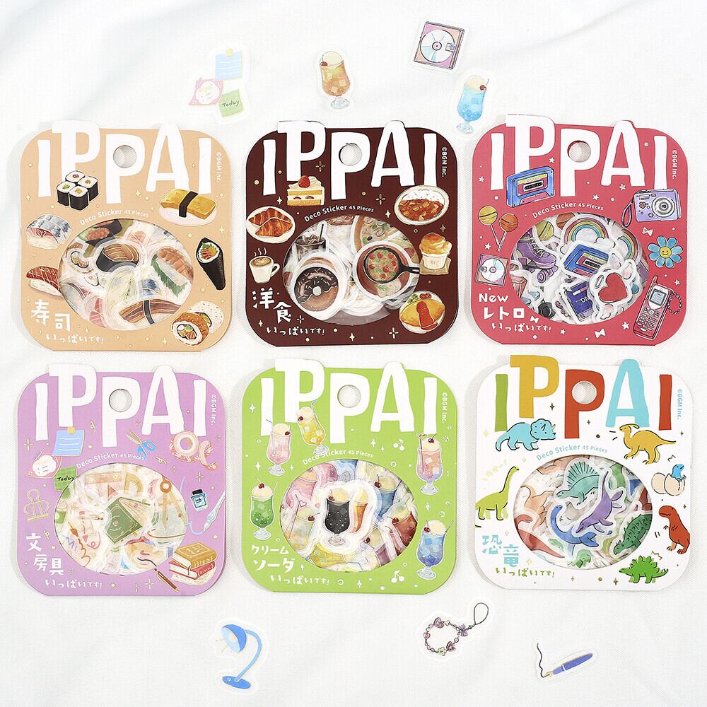 フレークシール 箔押し「IPPAI vol.3」全6種類【ビージーエム】 | Jewelie