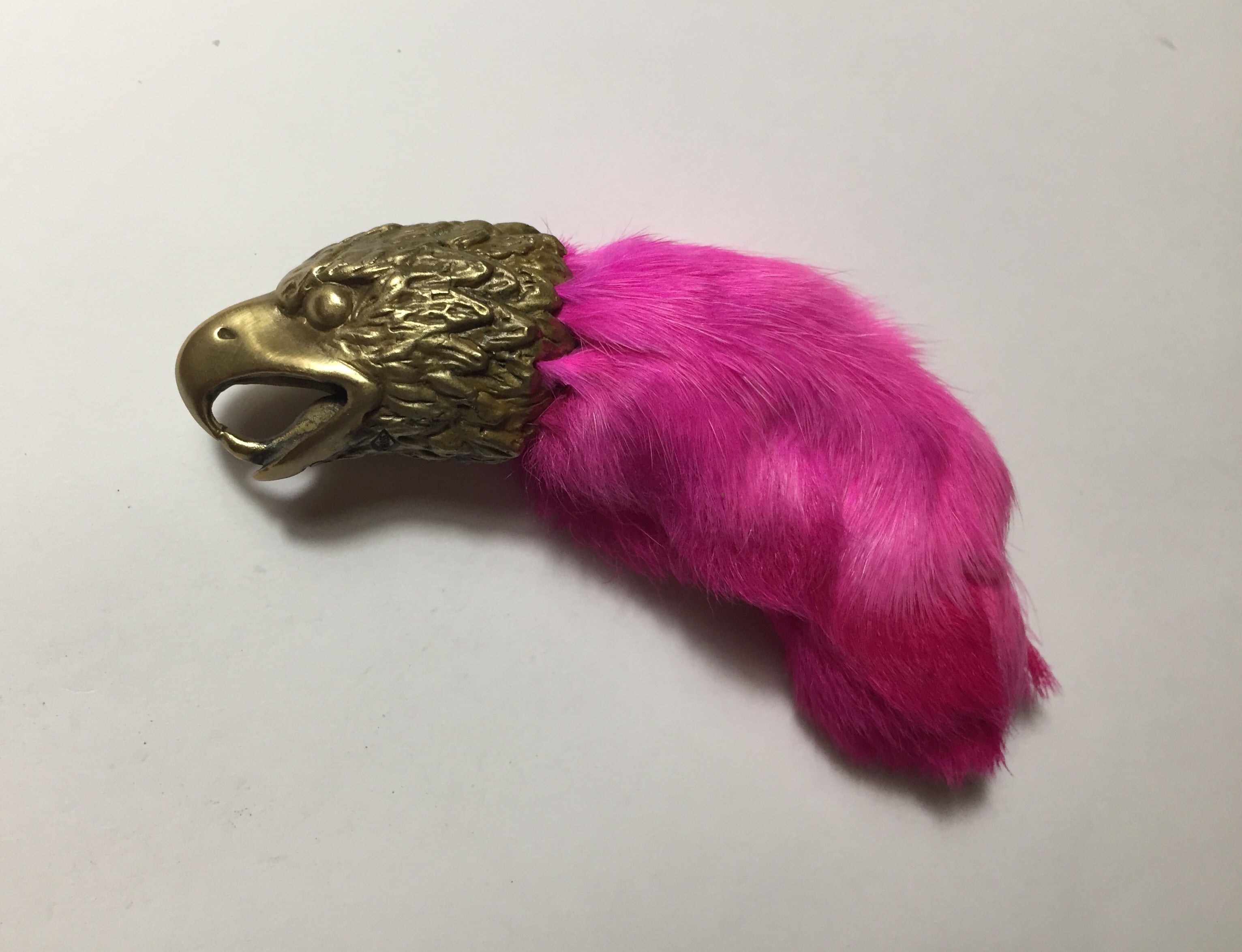 ラビットフット イーグルヘッド 真鍮 ピンク | progressive art jewelry