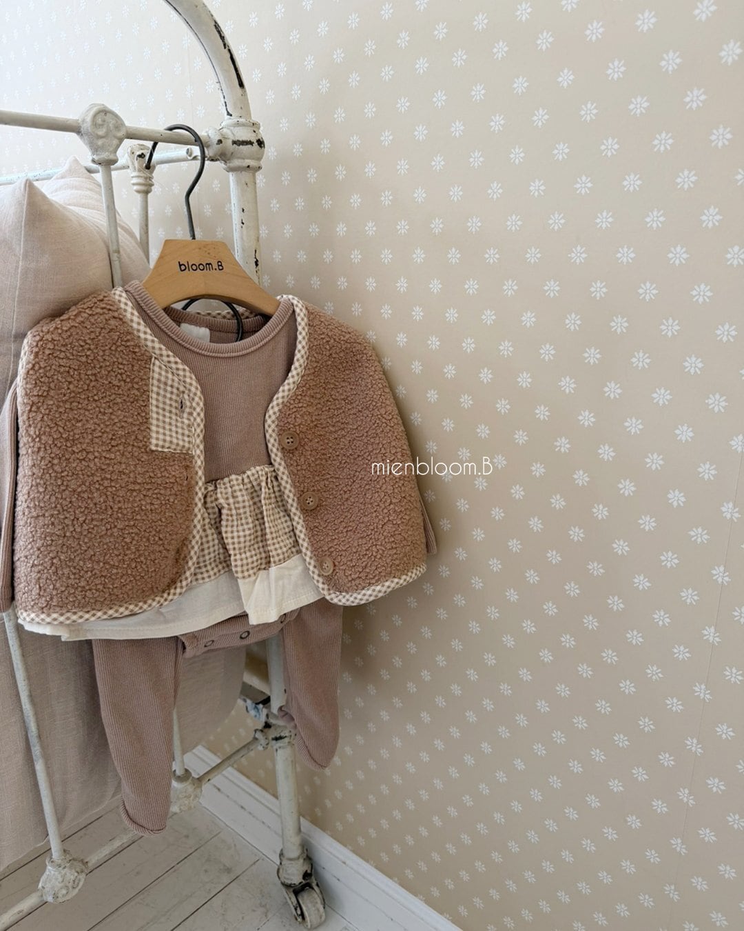 送料無料【予約】/ チェックリブロンパース / mienbloom