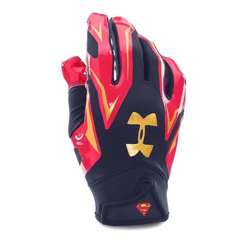 【L】UA F4 GLOVE NFLモデル イエロー アメフト グローブ UA F4 GLOVE Alter Ego スーパーマン限定モデル アメフト グローブ