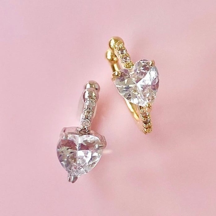 ハートカットイヤーカフ( ゴールド / シルバー)