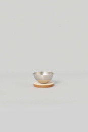 _Fot - bowl S :natural|レザー蓋付きステンレスボウル/ウッドボール付属/フレグランス対応/小物入れ/日本製