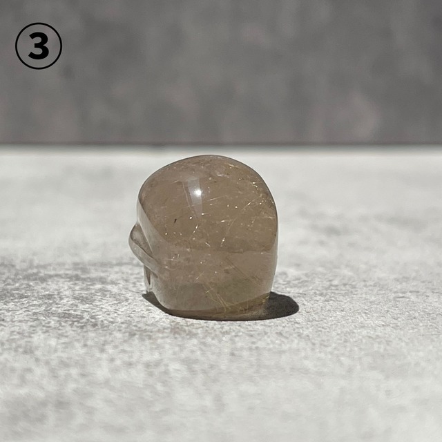 ブラジル産【ゴールデンルチル（金針水晶）】スカル3種類 鉱物 天然石 パワーストーン