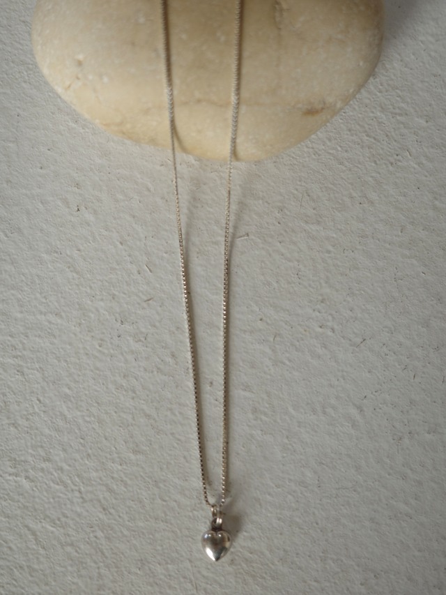 〈vintage silver925〉petit puffy heart necklace