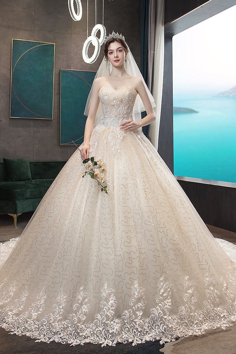 【美品】Aライン ウェディングドレス 美品ラインウェディングドレス