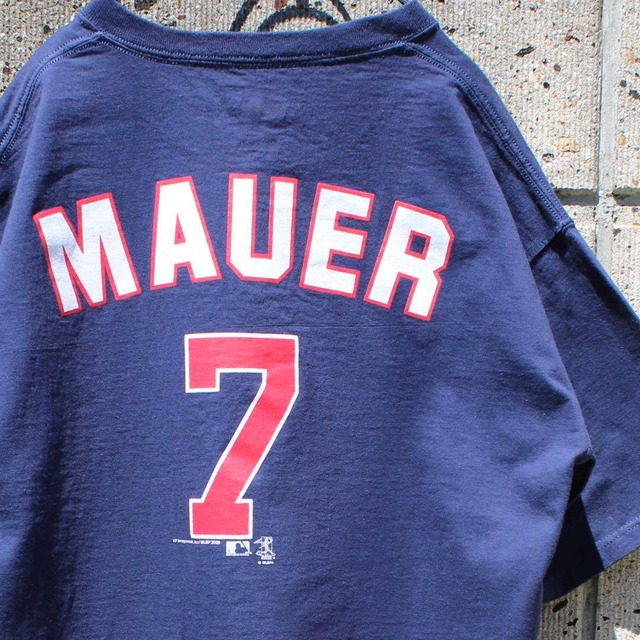 【Lサイズ】MLB MINNESOTA TWINS "永久欠番 7 MAURE" 大きめサイズ 古着 Tシャツ