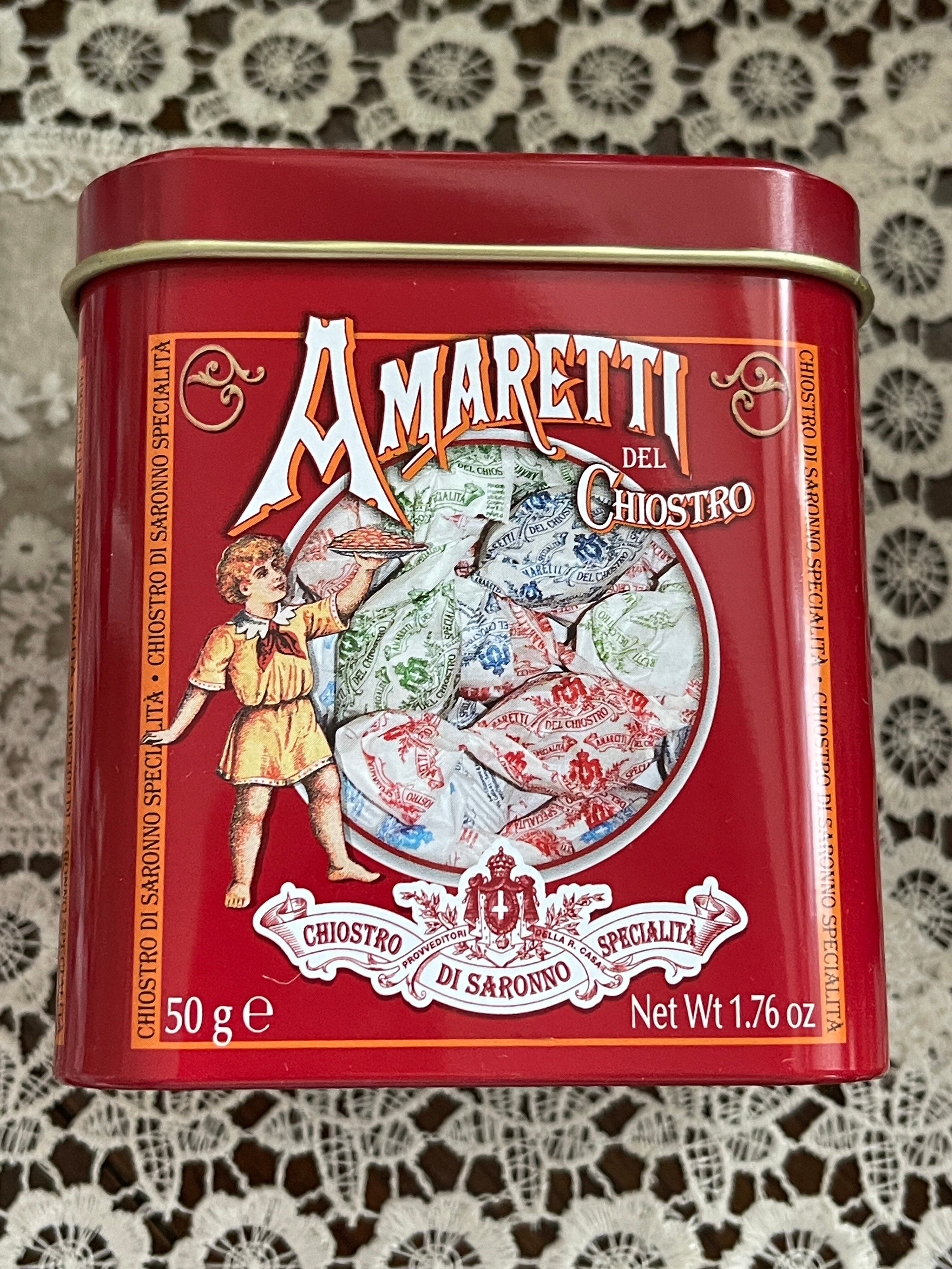『Chiostro アマレッティ・クラシック』 キューブ缶 イタリア製 Chiostro di Saronno （キオストロ・ディ・サロンノ)