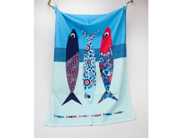 TEA TOWEL “RED SARDINE”  /  SOMA IDEAS