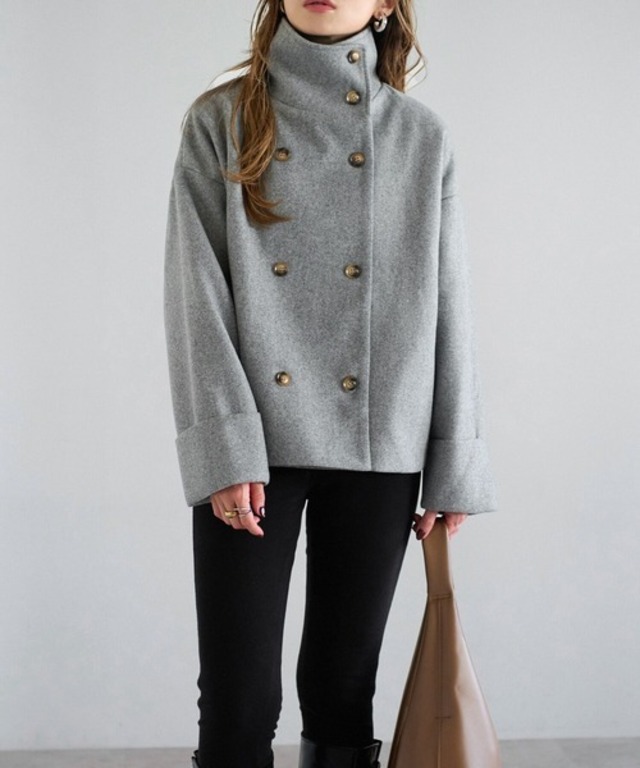 ウールモダンショートアウター