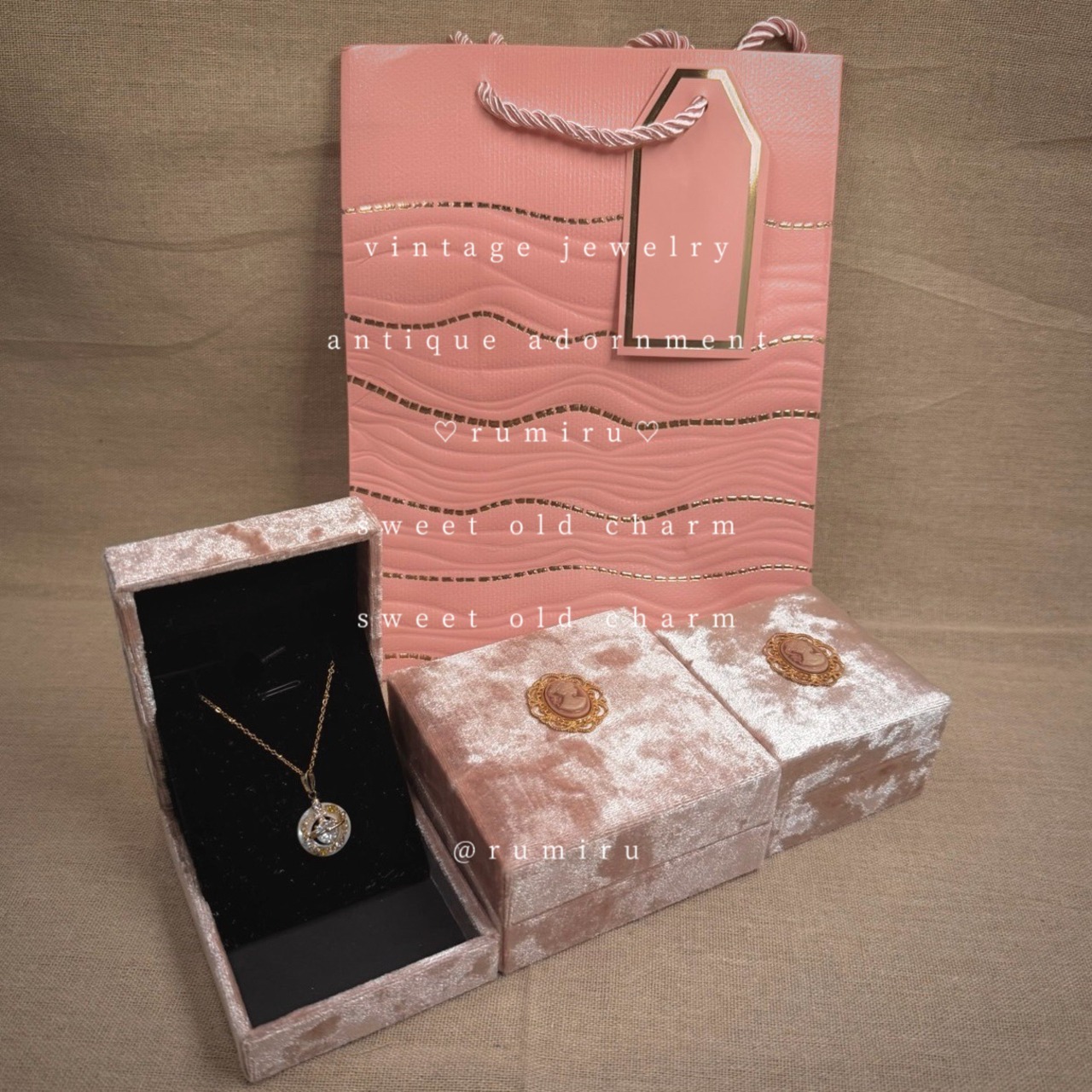 カメオギフトラッピングセット(BOX×ショッパー) - 1