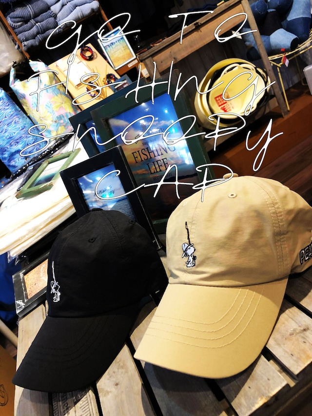 【LAHM別注限定スヌーピーmodel】「GO TO FISHING SNOOPY CAP」 LAHM/エルエーエイチエム