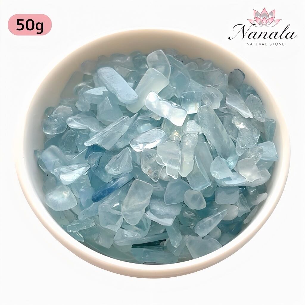 南国の海を思わせる ターコイズグリーン 染色シェルさざれ石50g