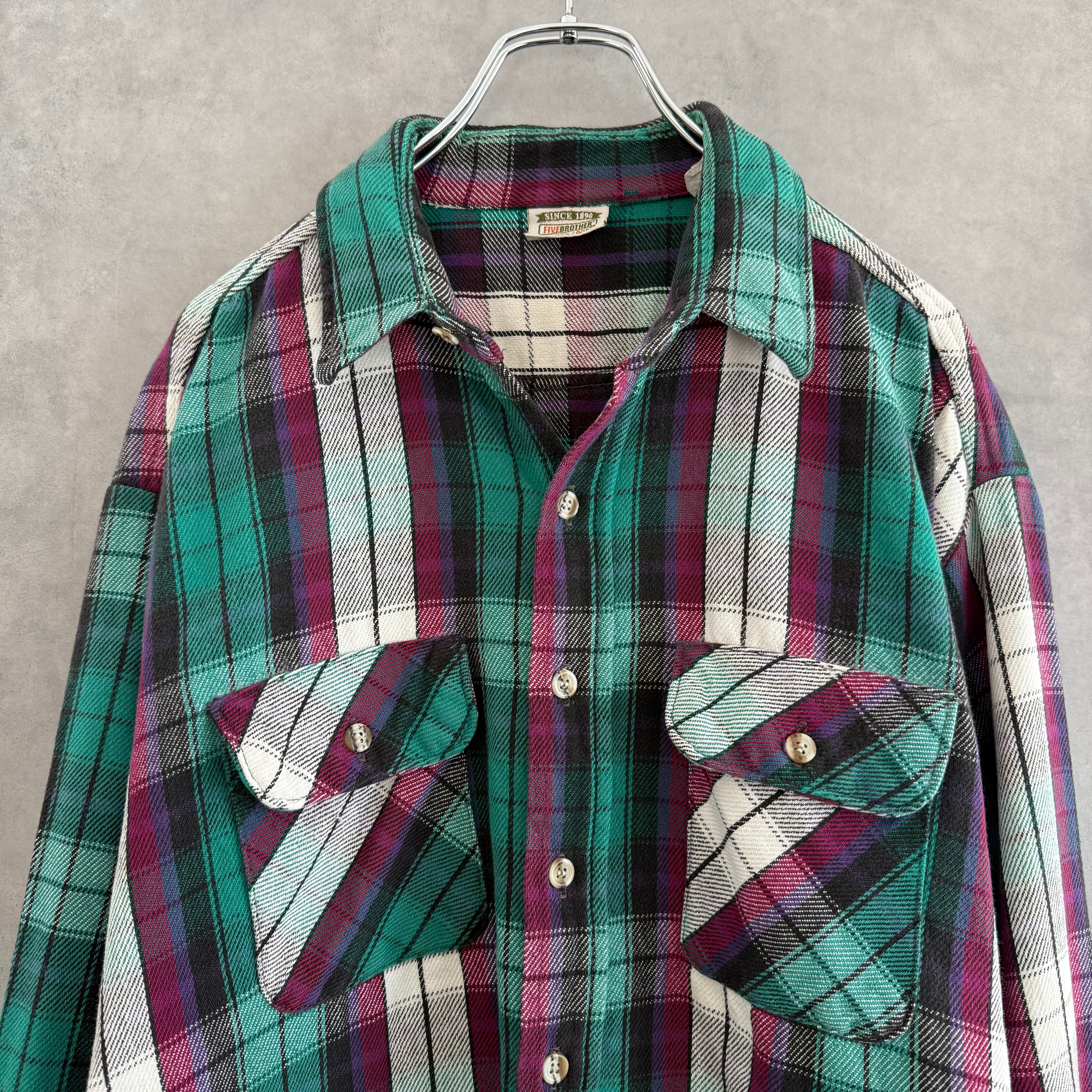 00's stussy ステューシー バッファローチェック オンブレ ヘビー