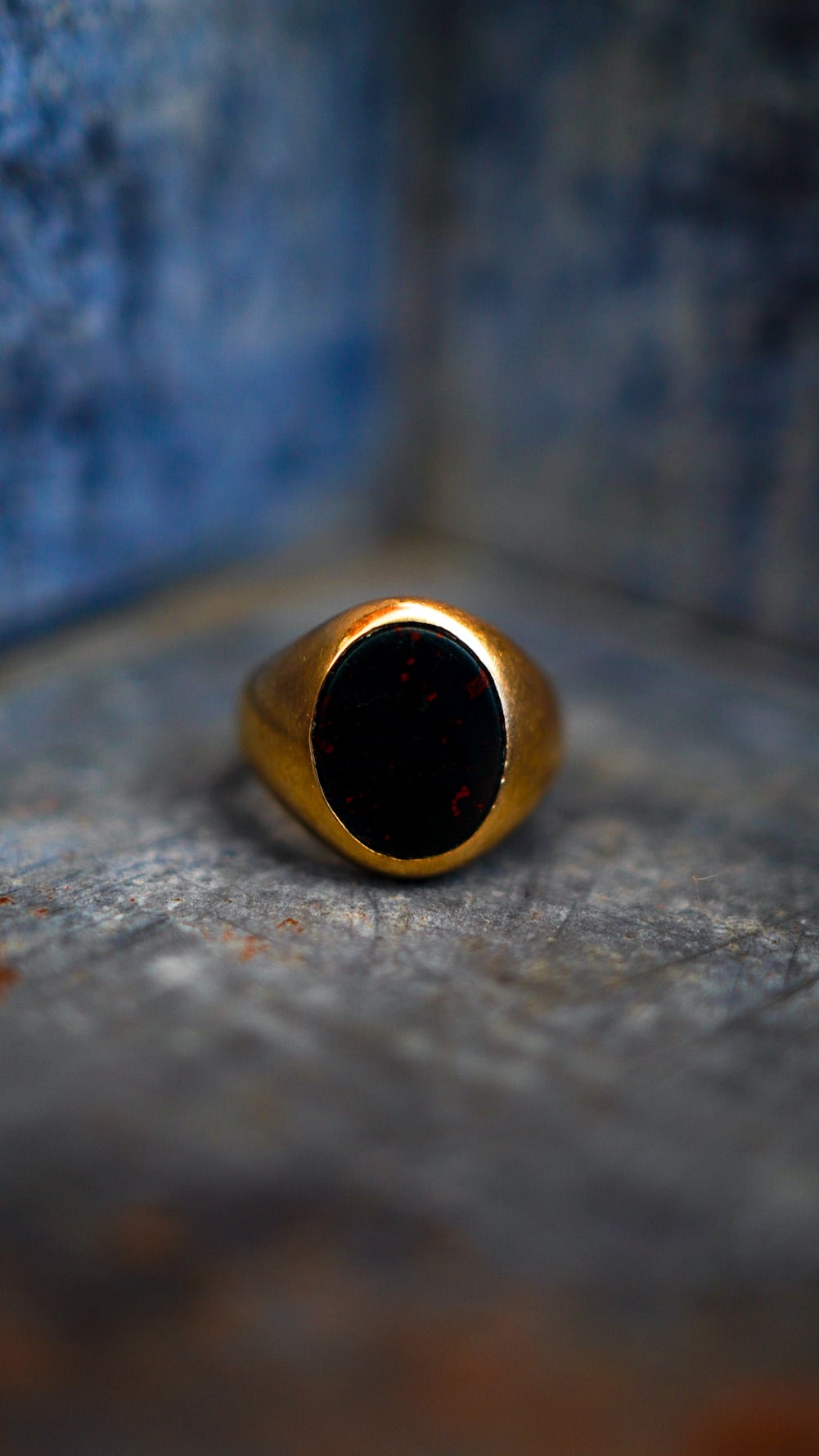 【SPECIAL / VINTAGE】TIFFANY&Co. ティファニー K14 イエロー ゴールド シグネット リング 《指輪 ブラッドストーン ヴィンテージ オールド メンズ》